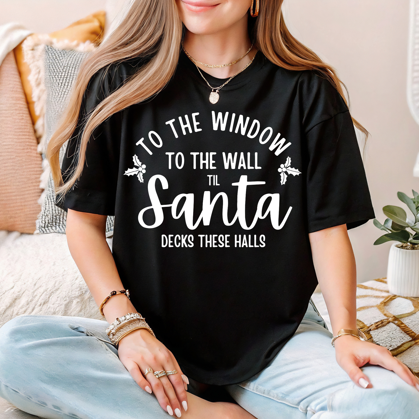 Santa Deck The Hall Tee