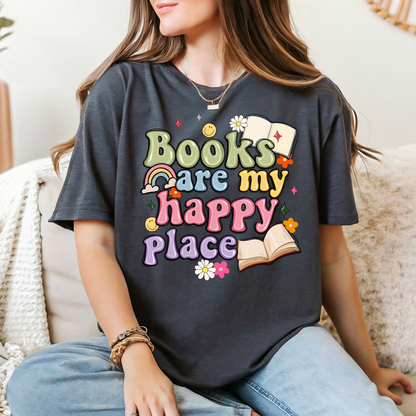 Books Are My Happy Place Tee