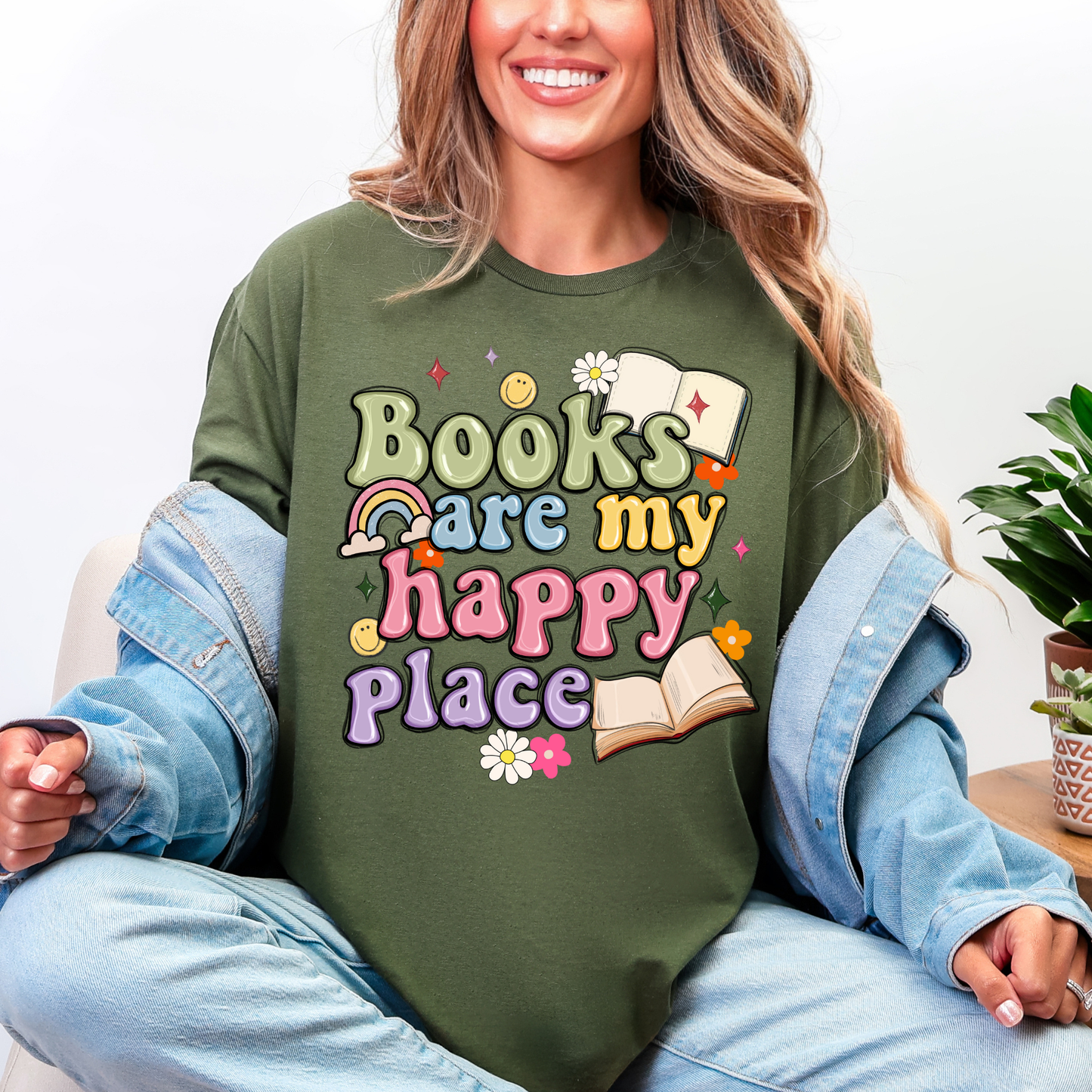 Books Are My Happy Place Tee